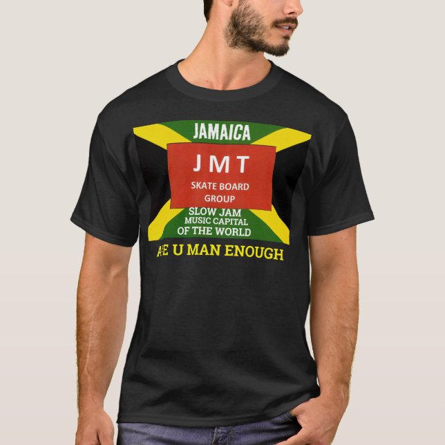 VOCÊ É HOMEM O SUFICIENTE. Camiseta Básica Escura (Frente)