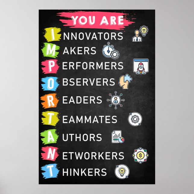 Você É Importante Para O Poster De Sala De Aula (Frente)