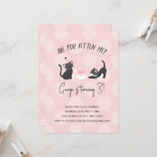 Você É Kitten? Convite de Aniversário