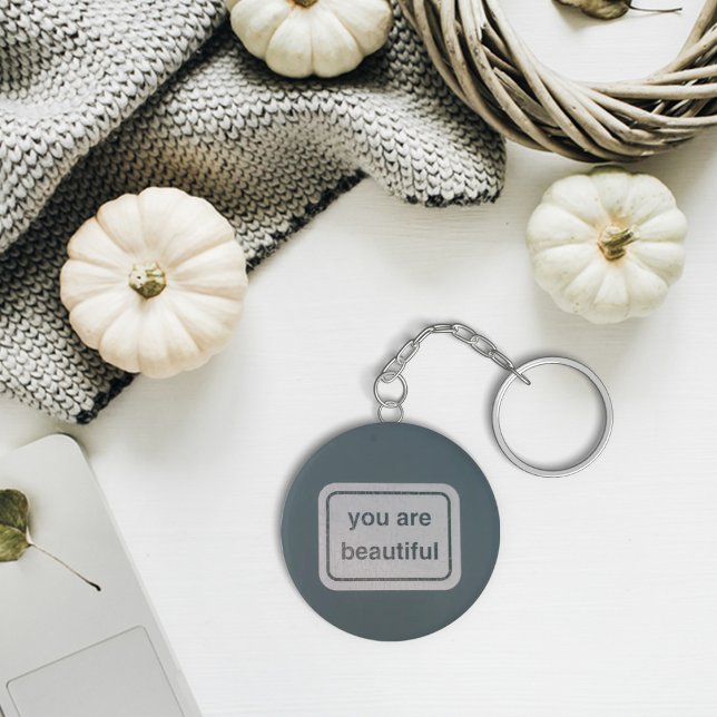 Você é linda chaveiro de texto (You are beautiful text keychain
)