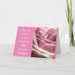 VOCÊ É MAIS BELO QUE UM CARTÃO DE AMOR DE ROSA