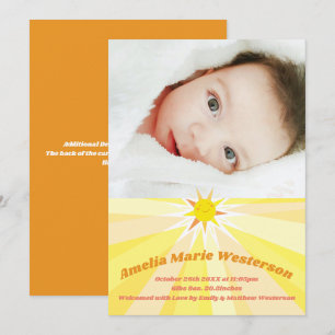 Você é meu Anúncio de Nascimento de Bebê Sunshine