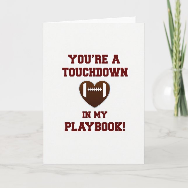 Você É Meu Cartão de Jogada de Touchdown (Frente)
