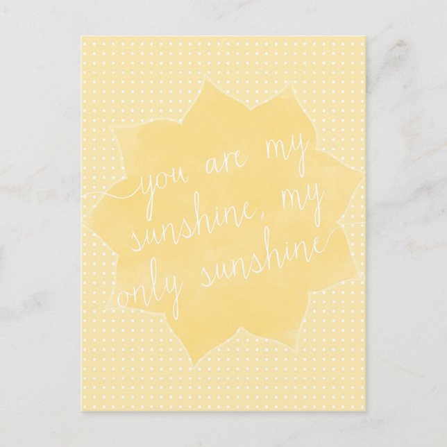 Você é meu cartão postal Sunshine (Frente)