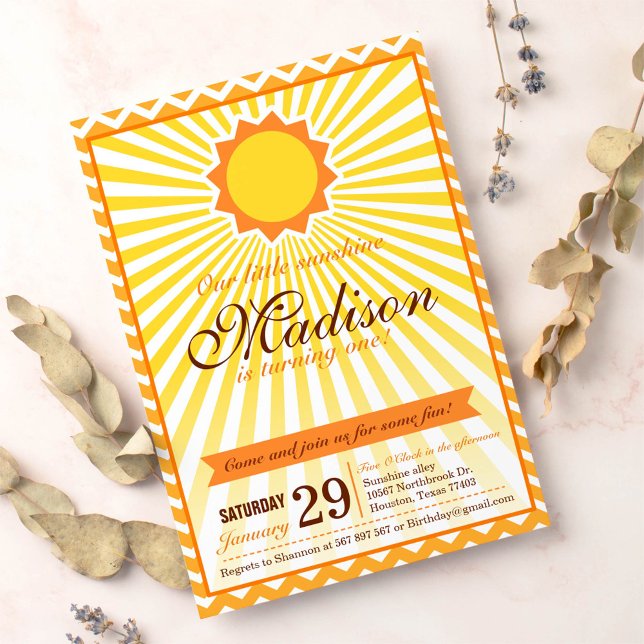 Você é meu Convite de aniversário Sunshine (Criador carregado)