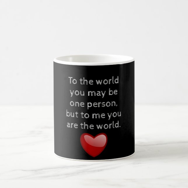 Você é meu mundo - caneca de café (Centro)