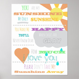 Você é meu Poster sunshine 11"x14"