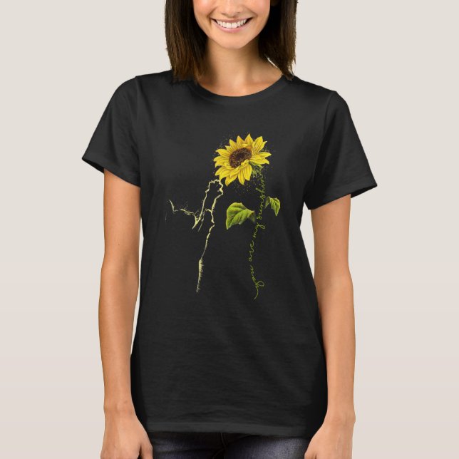 Você É Minha Camiseta De Gato De Girassol (Frente)