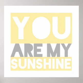 Você é minha poster de letras sunshine