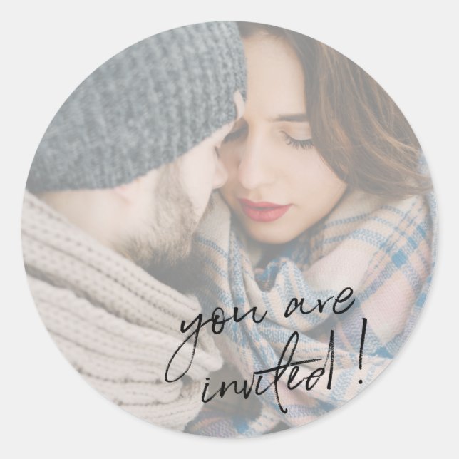 Você é o adesivo de fotos de feriado convidado (Frente)