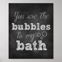 Você é o Bubbles do meu Impressão Bath Chalkboard