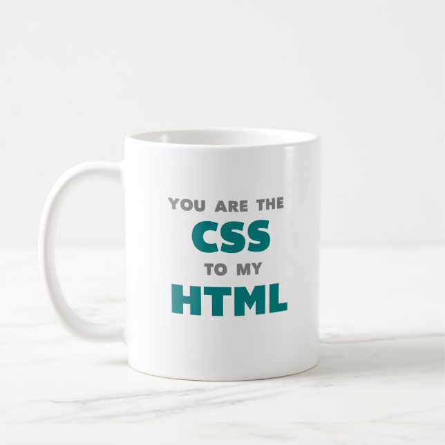 Você é o CSS a meu HTML - caneca de café (Esquerda)