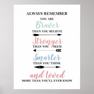 Você é o poster de impressão do Braver para o quar