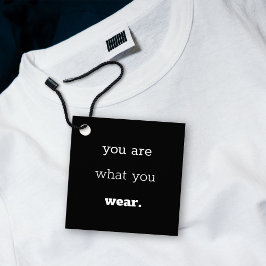 Você é o que Você Usa - Etiqueta de Roupa Logo