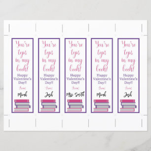 Você é o Tops no meu Livro! Bookmarks do dia de os