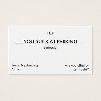 Você é péssimo no estacionamento. (versão limpa[er