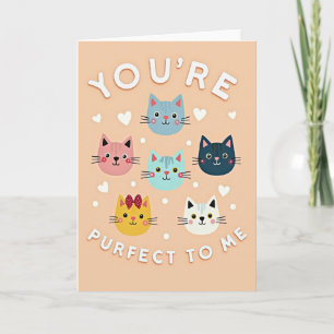 Você É Purrfeito Para Mim Cartão de Gatos