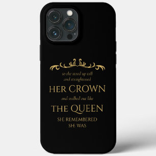 Você É Rainha Elegante Típica Moderna Dourada