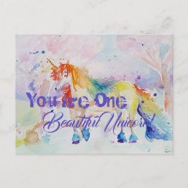 Você É Um Belo Unicórnio! Girls de cartão postal