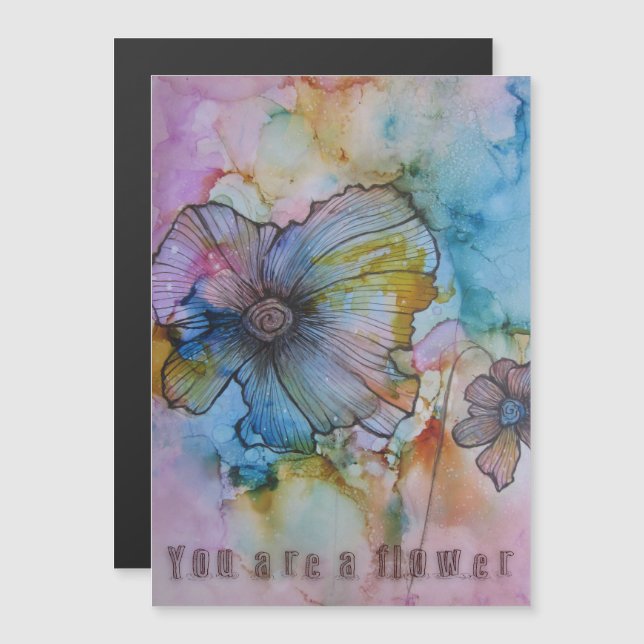 Você é um cartão magnético floral (Frente/Verso)