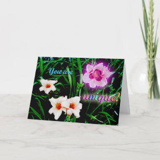 "Você é único!" Cartão de aniversário