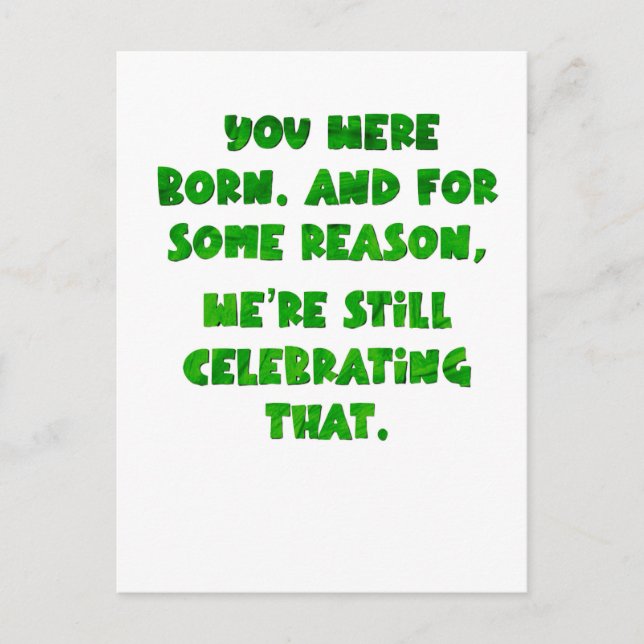 Você era nascer, cartão postal (Frente)