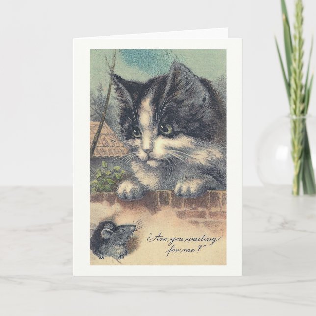 "Você está esperando por mim?" Cartão de Saudação  (Frente)