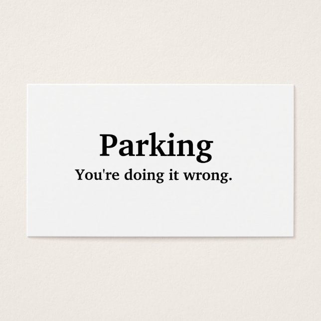 Você está fazendo errado. (Frente)