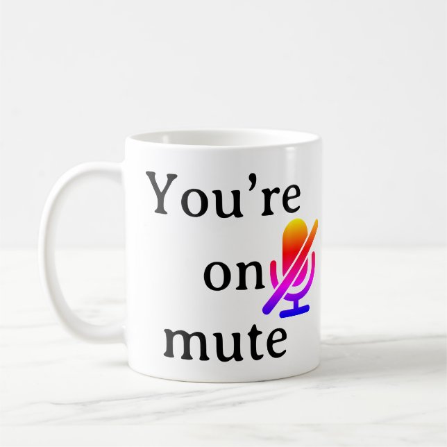 Você está no mudo” Caneca de Café Sarcástica para  (Esquerda)