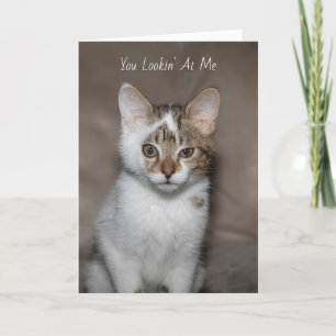 Você está olhando para o meu cartão de saudaç