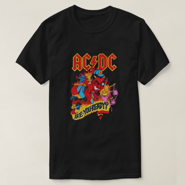 Você está pronto para T-shirts ACDC? (Frente do Design)