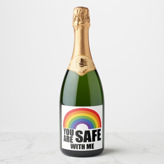 Você Está Seguro Comigo Orgulho Arco-Íris LGBTQ (Frente)