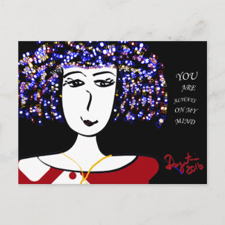 VOCÊ ESTÁ SEMPRE NA MINHA MENTE - CARTÃO POSTAL