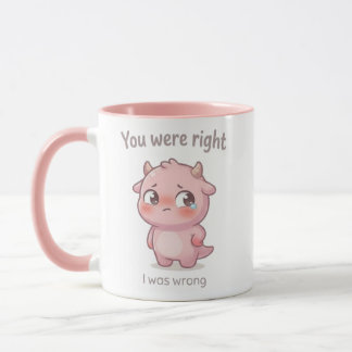 Você Estava Certo Eu Estava Errado Caneca de Prese