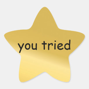 Você experimentou o adesivo de estrela