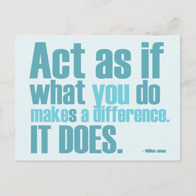 Você Faz A Diferença Do Cartão Postal Motivacional (Frente)