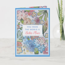 Você faz o mundo melhor Cartões de agradecimentos