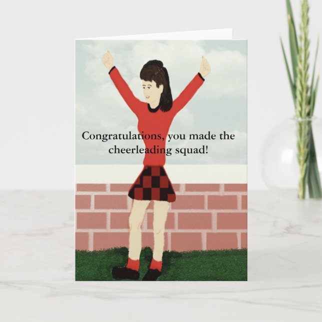 Você fez o cartão cheerleading do pelotão (Frente)