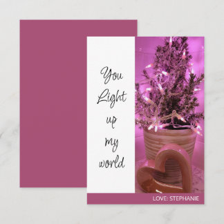 Você Ilumina o Meu Mundo Cartão de Dia dos Namorad