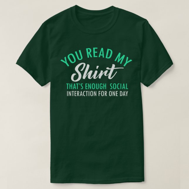 Você Lê A Minha Camisa Grita A Interação Social Su (Frente do Design)