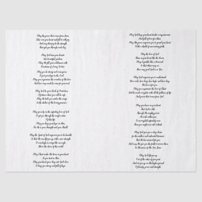 Você lenço de papel de Decoupage das orações (Frente )