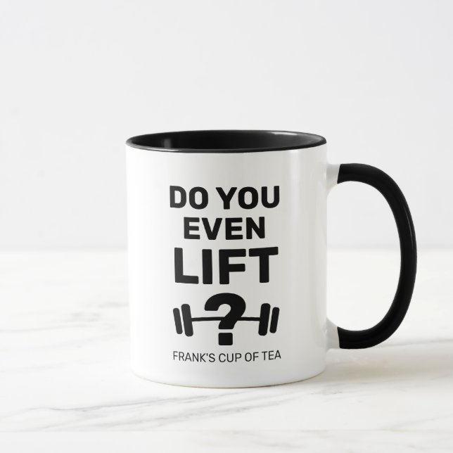 Você levanta? presente de caneca de café com humor (Direita)