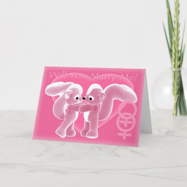 Você Me Casado? Gay, cartão lésbica, cartão bonito (Frente)