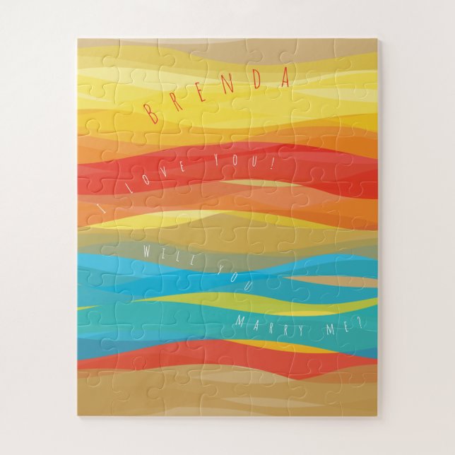 Você Me Casado Ondas Sunny Jigserei Quebra-cabeça (Vertical)