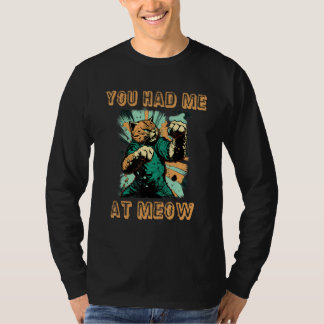 Você Me Conquistou com Meow! Gato Camiseta