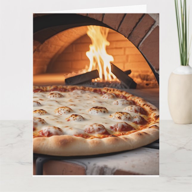 VOCÊ ME CONQUISTOU COM PIZZA CARTÃO DE CUMPRIMENTO (Frente)