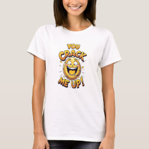 Você Me Faz Rir! Camiseta Engraçada de Ovo com Tro