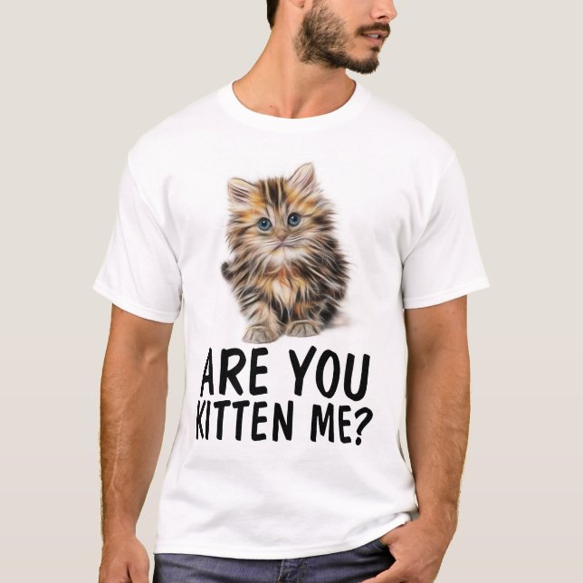 VOCÊ ME MANDOU? T-shirts de gato engraçadas (Frente)