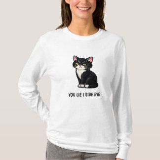 Você Mente Eu Olho de Esquina Camisa Divertida de 