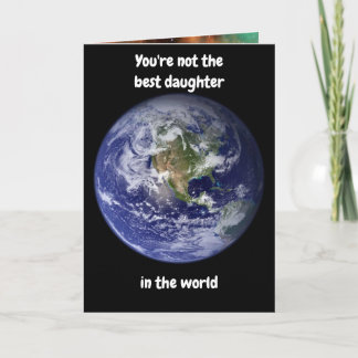 Você não é a melhor filha. Cartão